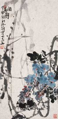 崔如琢 2004年作 闹春园 镜心